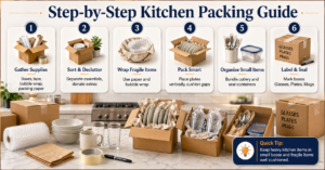 how to pack kitchen items